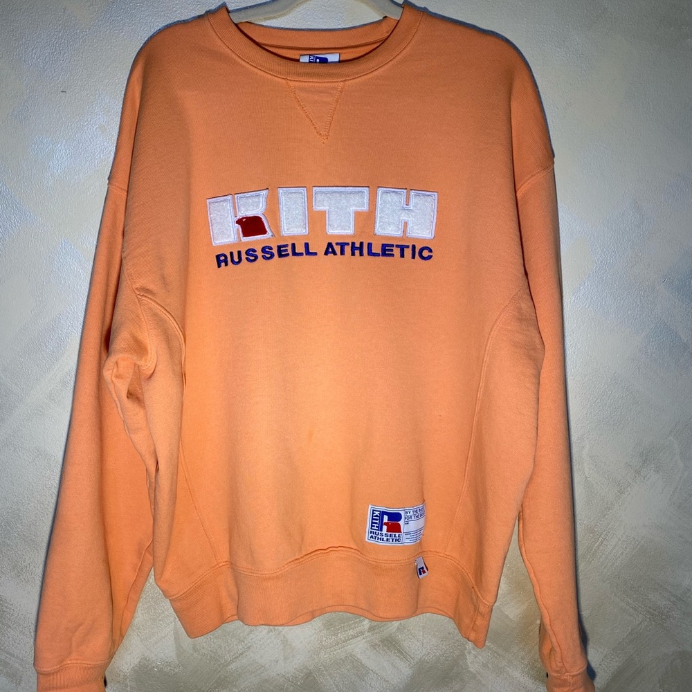 Kith X Russell Athetlic Varsity logo crewneck